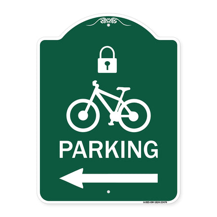 Parking (With Lock Cycle & Left Arrow Symbol)