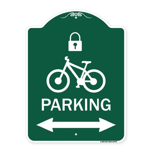 Parking (With Lock Cycle & Bidirectional Arrow Symbol)