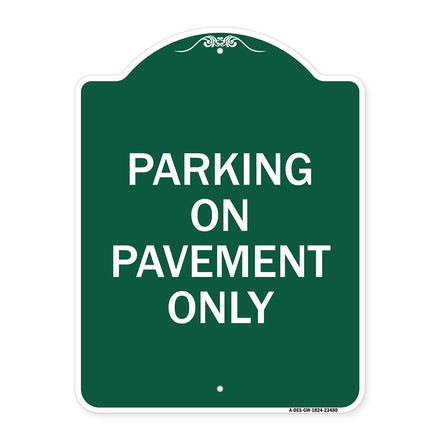 Park on Pavement Only