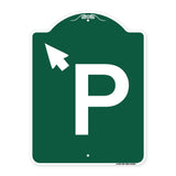 P Symbol (With Up Arrow Pointing Left)