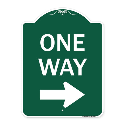 One Way Sign (Right Arrow)