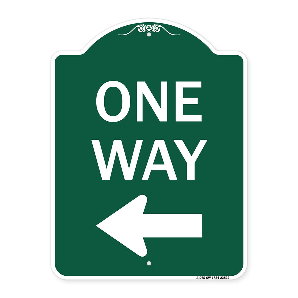 One Way Sign (Left Arrow)