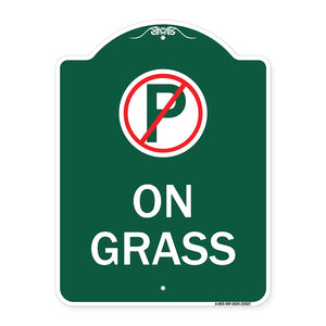 On Grass (With No Parking Symbol)