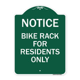 Notice Sign Bike Rack for Residents Only