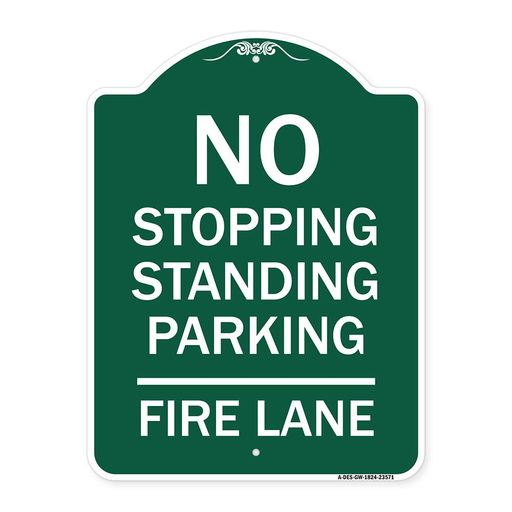 No Stopping Standing Parking - Fire Lane