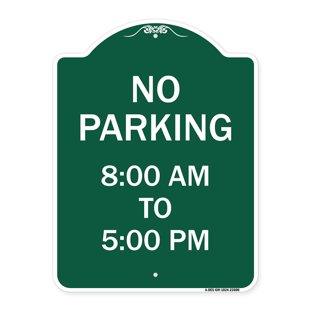 No Parking 8-00 Am to 5-00 Pm