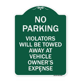 No Parking Violators Towed Away at Owner's Expense