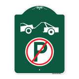 No Parking Tow Away Zone Symbol