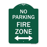 No Parking Fire Zone with Bidirectional Arrow