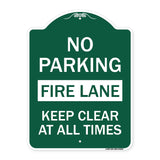 No Parking Fire Lane Keep Clear at All Times