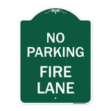 No Parking Fire Lane with Striped Border