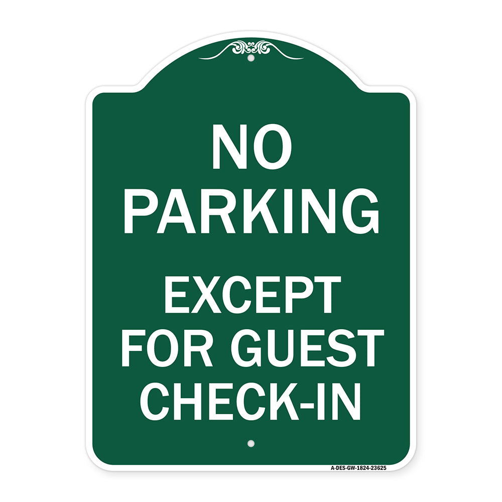 No Parking Except for Guest Check-In