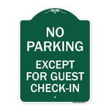 No Parking Except for Guest Check-In