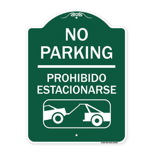 No Parking - Prohibido Estacionarse (With Car Tow Graphic