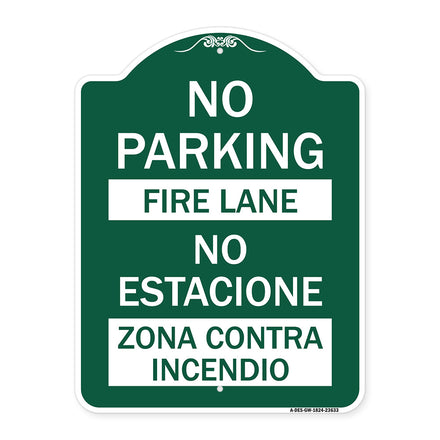 No Parking - Fire Lane - No Estacione Zona Contra Incendio