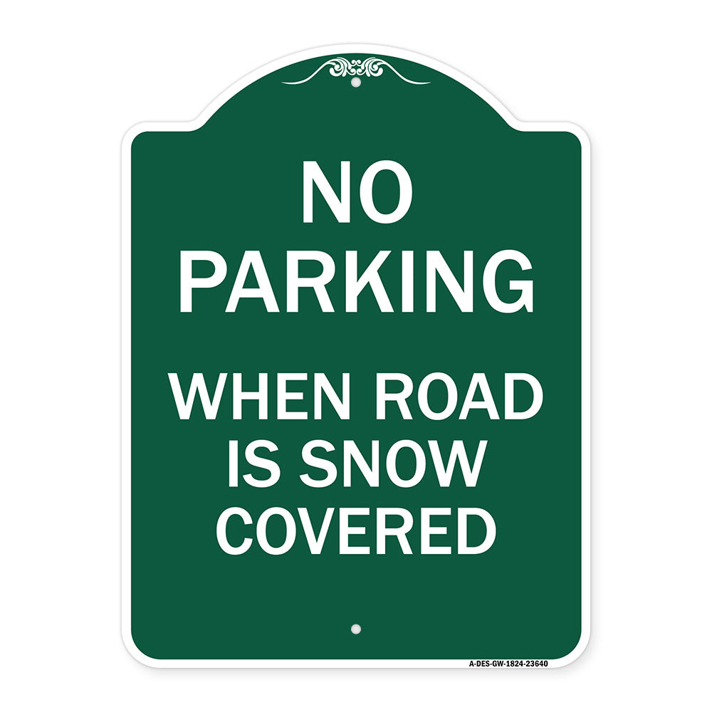 No Parking When Road Is Snow Covered