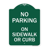 No Parking on Sidewalk or Curb