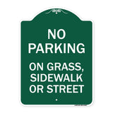 No Parking on Grass Sidewalk or Street