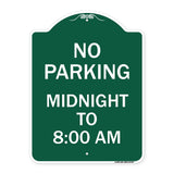 No Parking Midnight to 8:00 Am