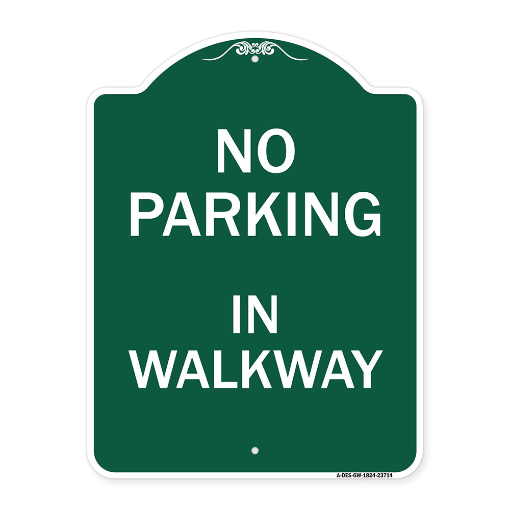No Parking in Walkway