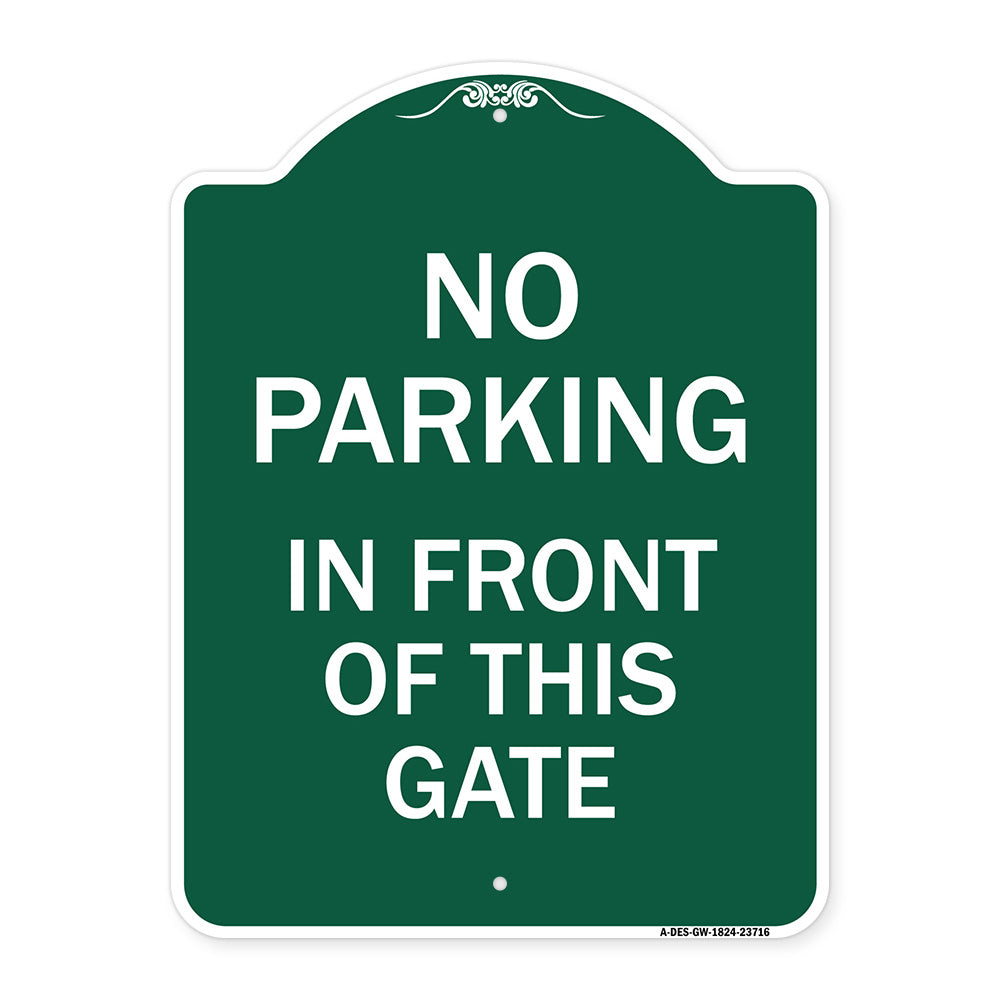 No Parking in Front of This Gate
