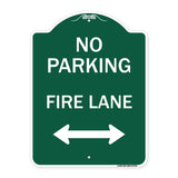 No Parking Fire Lane (With Bidirectional Arrow)