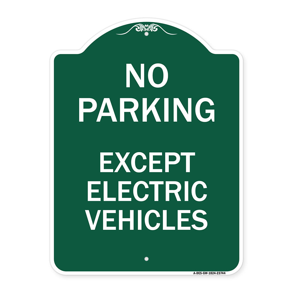 No Parking Except Electric Vehicles