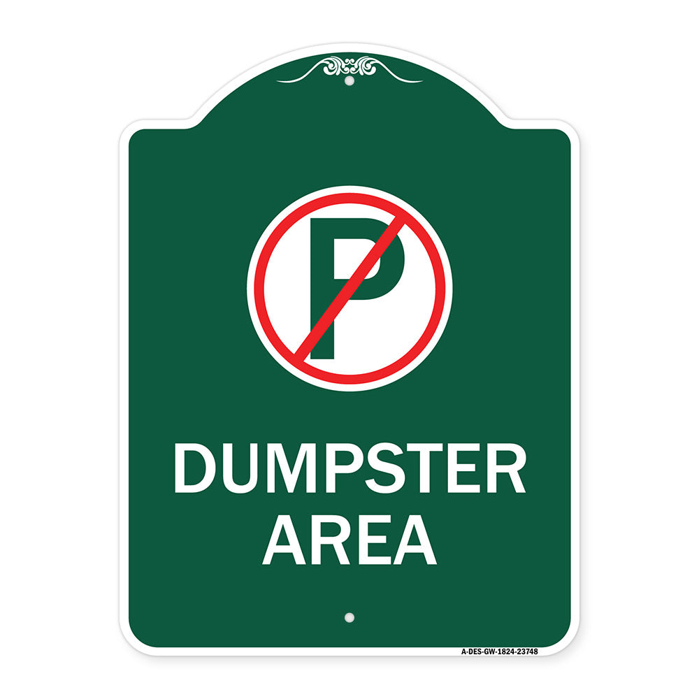 No Parking Dumpster Area