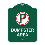 No Parking Dumpster Area