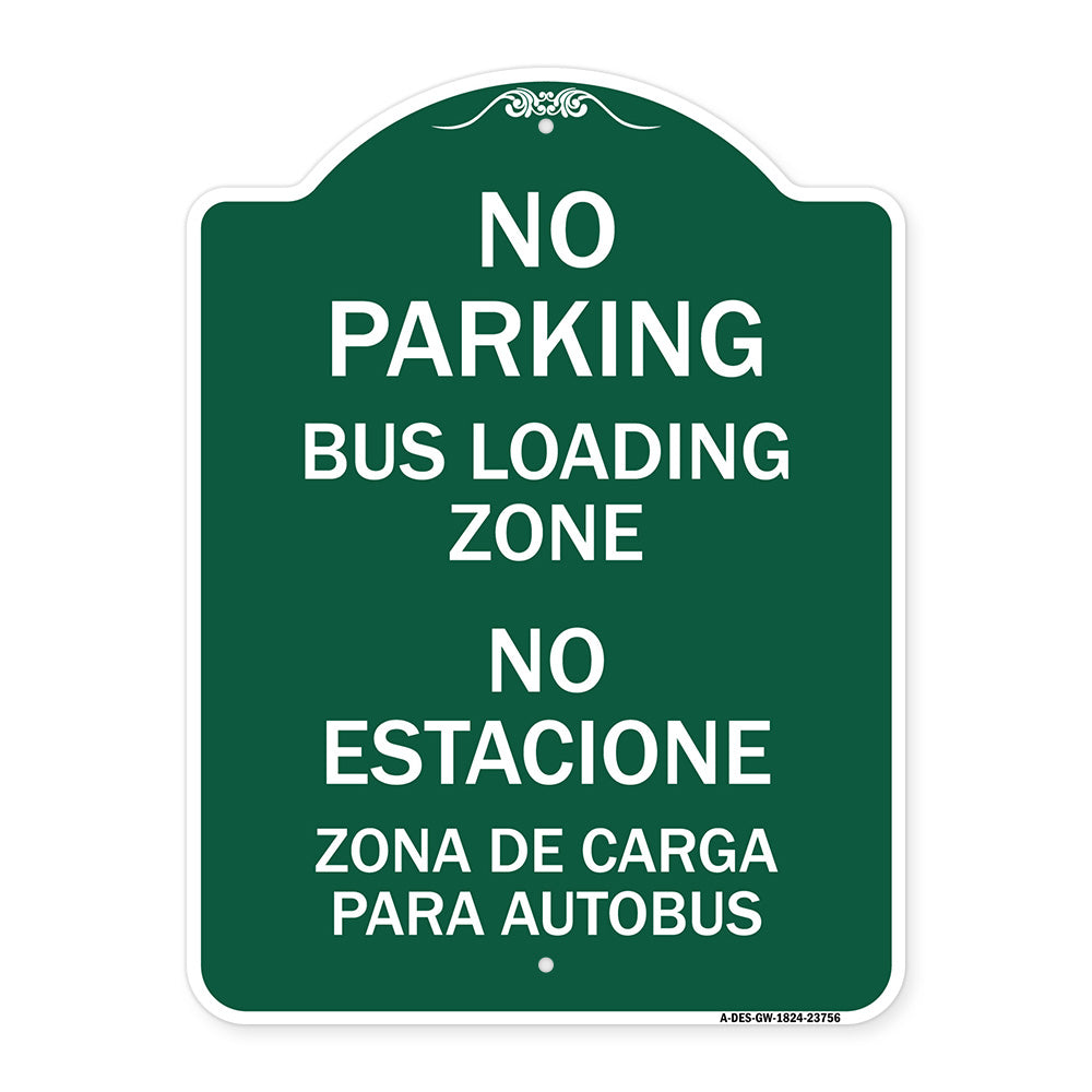 No Parking Bus Loading Zone No Entacionamiento Bus De Carga Zona