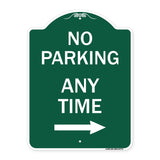No Parking Anytime with Right Arrow