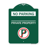 No Parking - Private Property (With No Parking Symbol)
