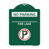 No Parking - Fire Lane (With No Parking Symbol)