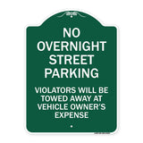 No Overnight Street Parking Violators Will Be Towed Away at Vehicle Owner's Expense