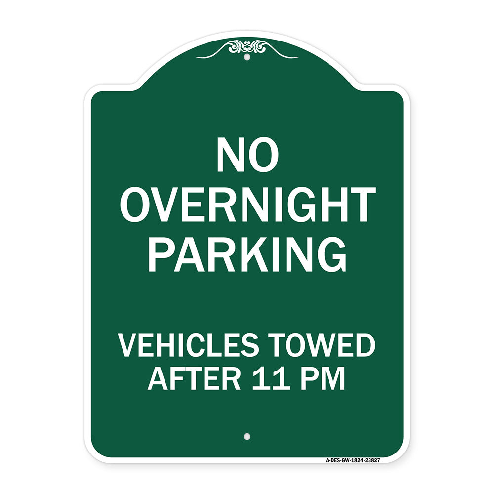 No Overnight Parking Vehicles Towed After 11 Pm