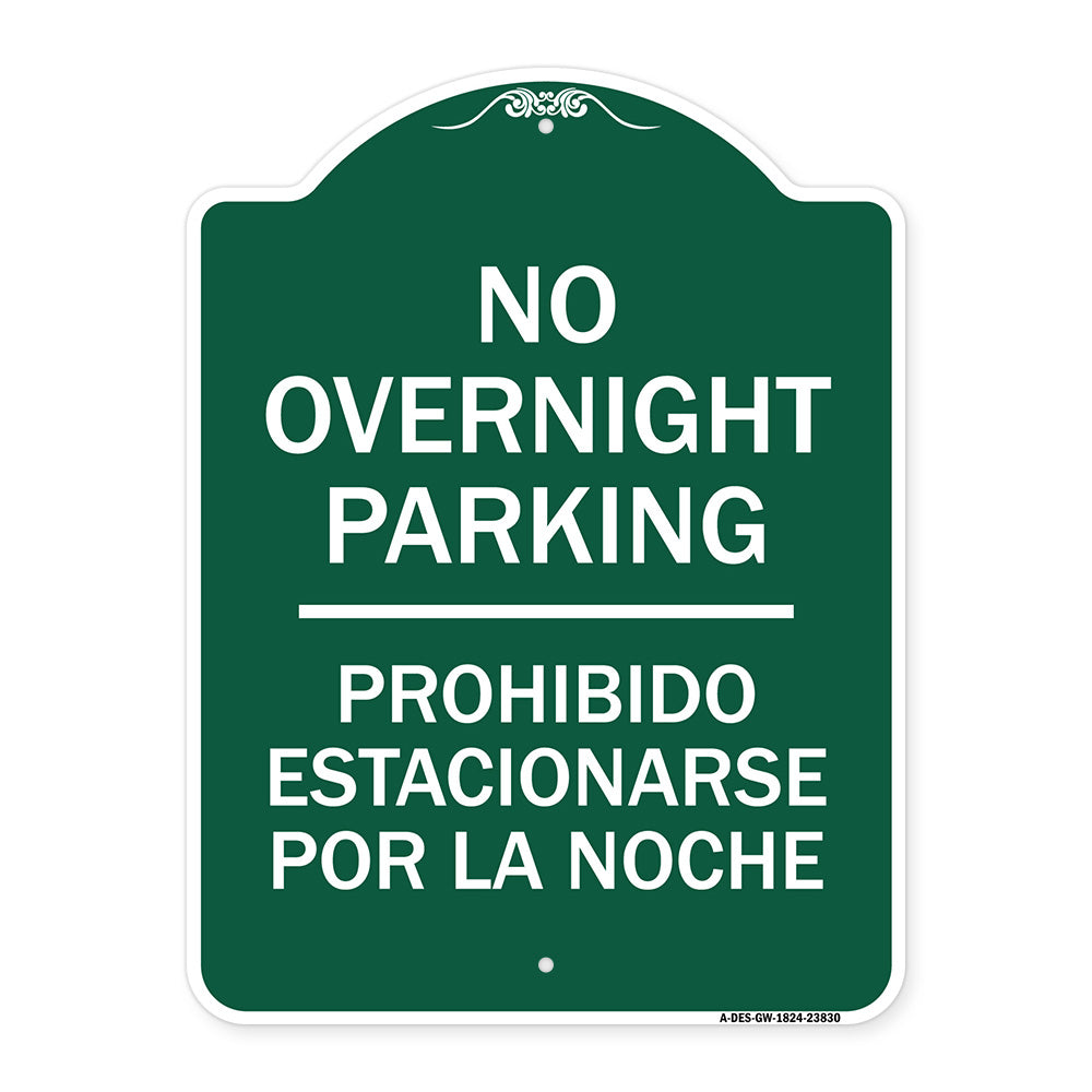 No Overnight Parking - Prohibido Estacionarse Por La Noche
