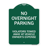 No Overnight Parking Violators Towed Away at Vehicle Owner's Expense