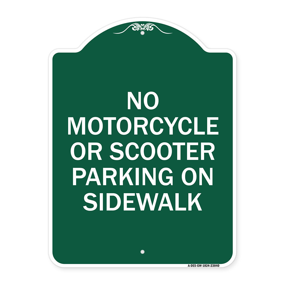 No Motorcycle or Scooter Parking on Sidewalk