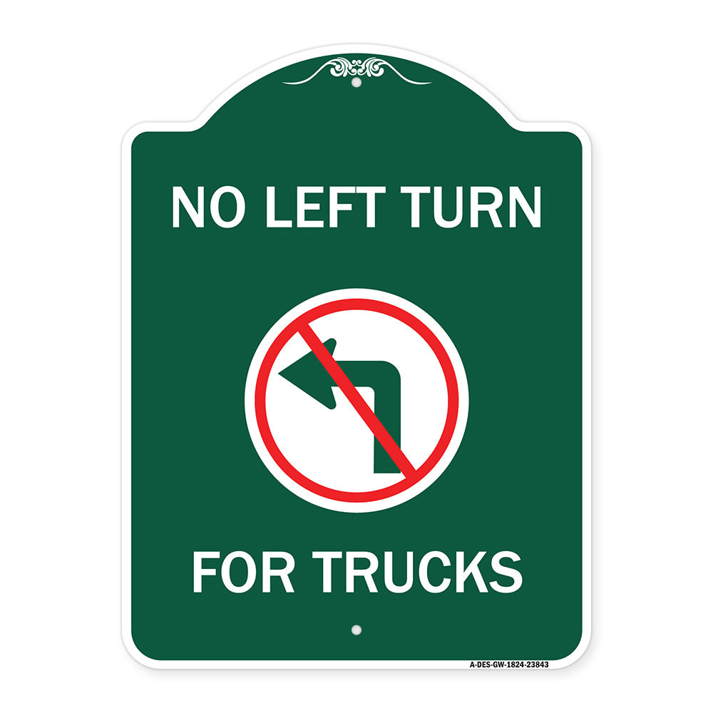 No Left Turn for Trucks with Graphic