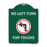 No Left Turn for Trucks with Graphic
