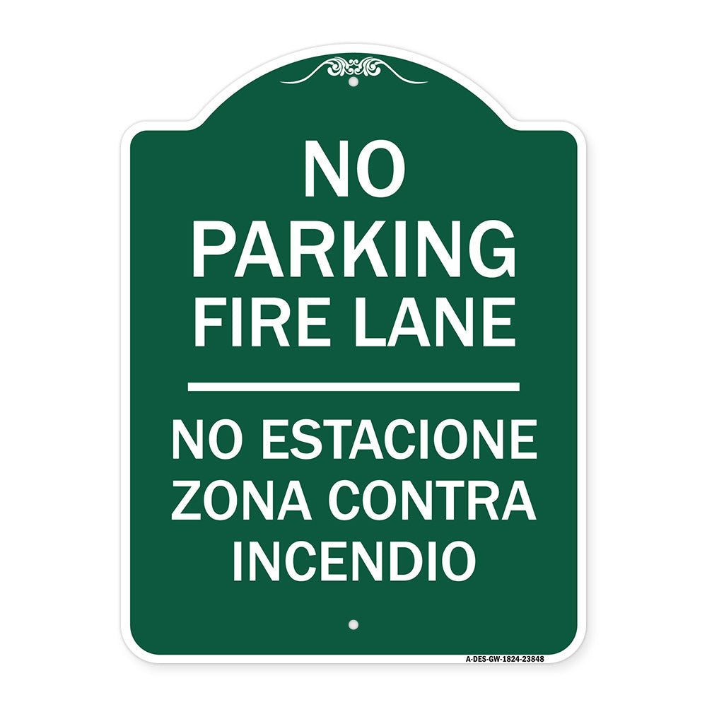 No Estacione Zona Contra Incendio