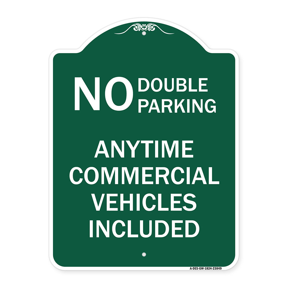 No Double Parking Anytime Commercial Vehicles Included