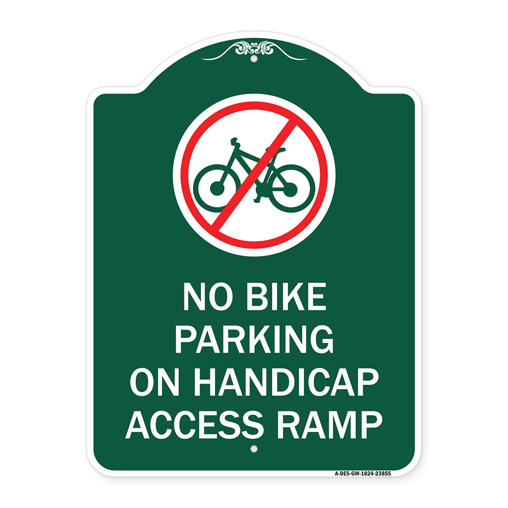 No Bike Parking on Handicap Access Ramp