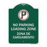 Loading Zone Zona De Cargamento (With No Parking Symbol)