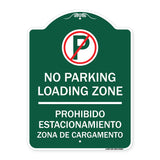 Loading Zone - Prohibido Estacionamiento Zona De Cargamento (With No Parking Symbol)