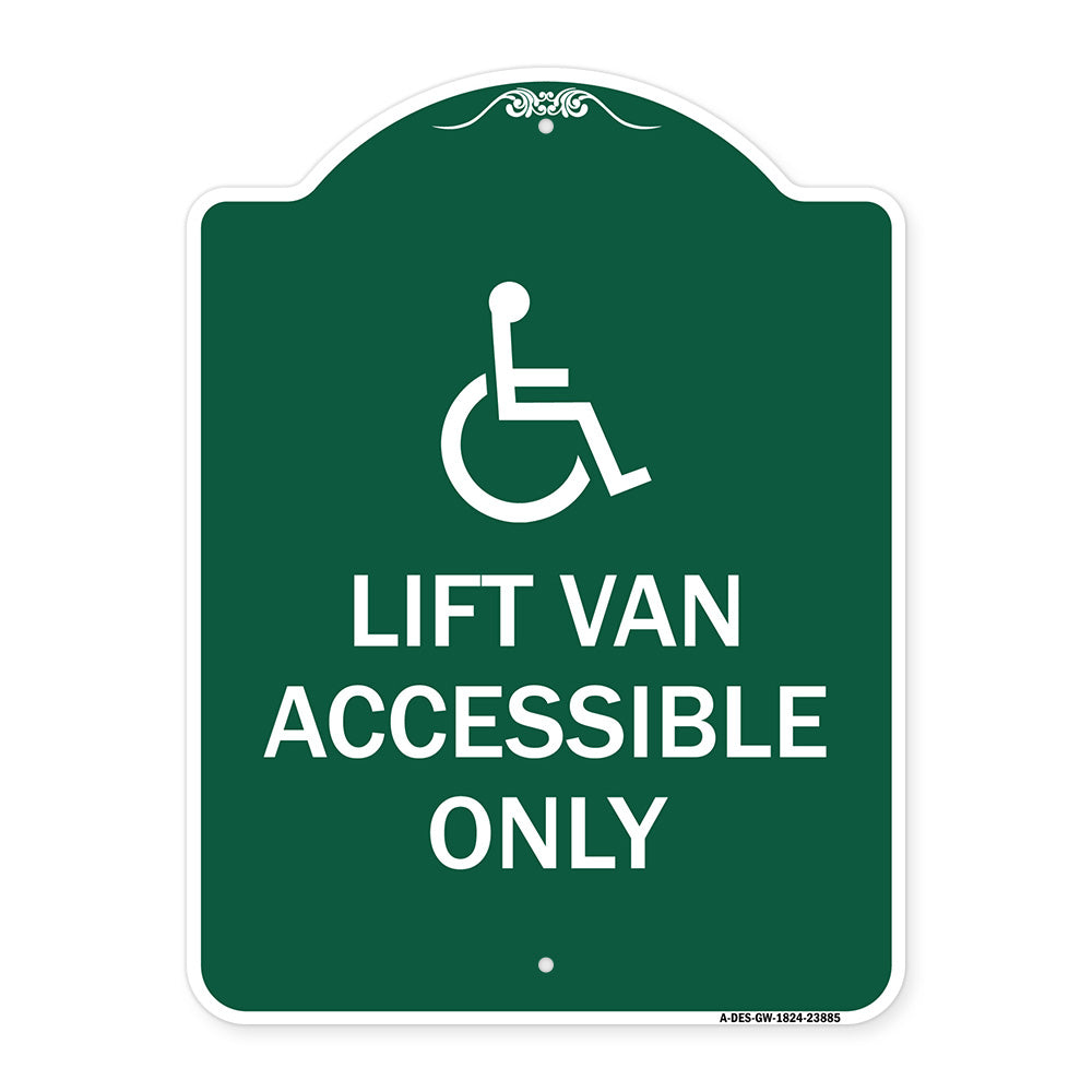 Lift Van Accessible Only (With Updated Isa Symbol)