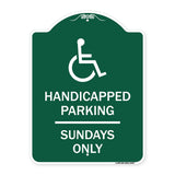 Handicapped Parking - Sundays Only (With Graphic)