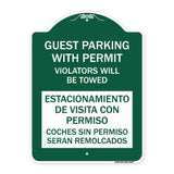 Guest Parking with Permit Violators Will Be Towed Estacionamento De Visita Con Permiso Coches Sin Permiso Seran Remolcadoa