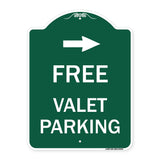 Free Valet Parking with Right Arrow