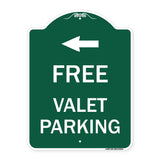 Free Valet Parking with Left Arrow
